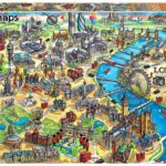 Puzzle 500 elementów Mapa Londynu