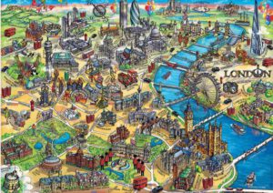 Puzzle 500 elementów Mapa Londynu - obrazek 2