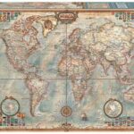 Puzzle 1000 elementów Polityczna Mapa Świata