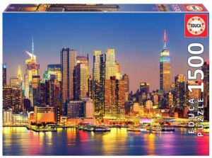 Puzzle 1500 elementów Manhattan Nowy Jork nocą